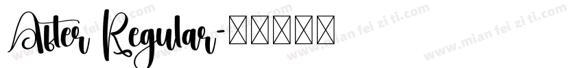 After Regular字体转换